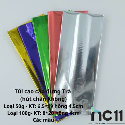 Túi đựng trà 50g-100g trơn các màu